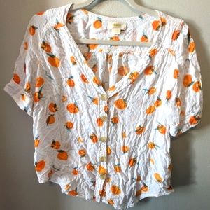 Maeve by Anthropologie Peaches Blouse